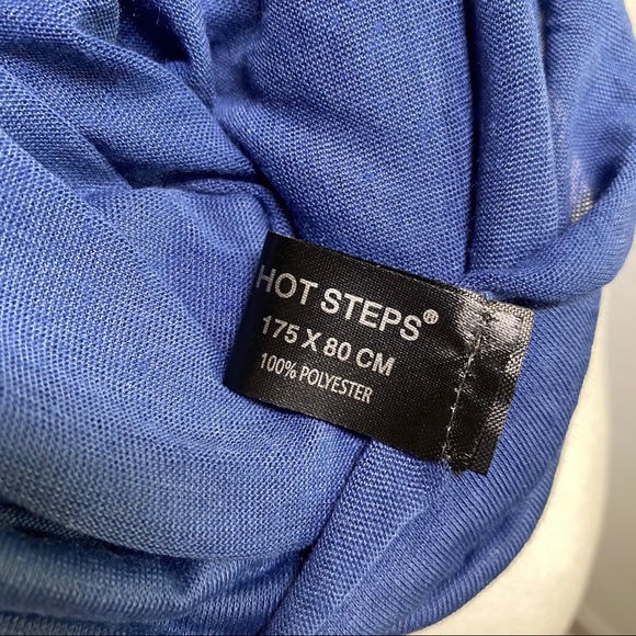 ⭐️SEE NEW LISTING⭐️Hot Steps Blue Foulard Scarf - Picture 4 of 6